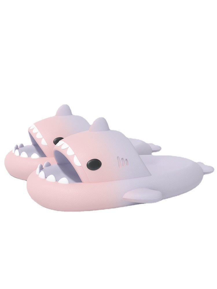 Gradient Shark Slippers for Women Cute Summer Indoor Home Home Bath Non-Slip Couple Outdoor Sandals for Men
