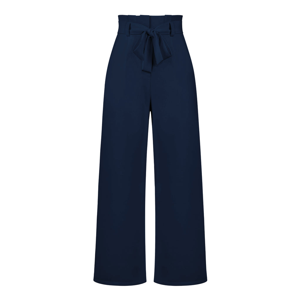 Workwear Women's Dress Suit Pants Casual All-Matching Wide Leg Trousers with Belt Temperament Commuting Pants Summer