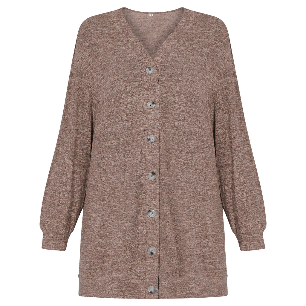 2022 autumn new thin knitted jacket women's mid-length cardigan knitted sweater