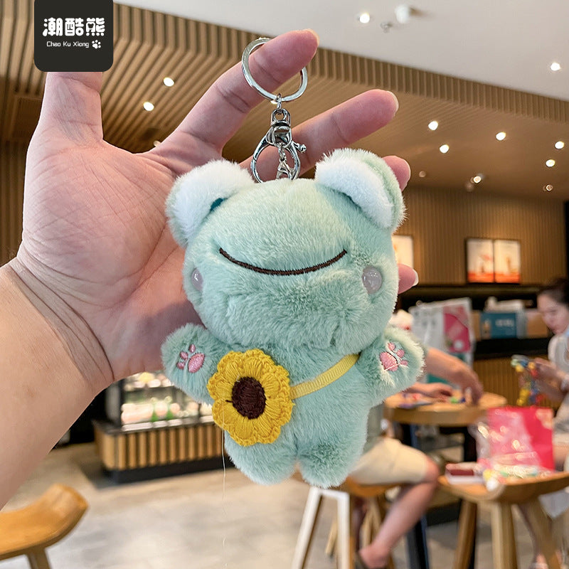 Creative Cartoon Rabbit Keychain Ornaments Plush Doll Doll Pendant Cute Schoolbag Hanging Ornaments Cute Key Ring