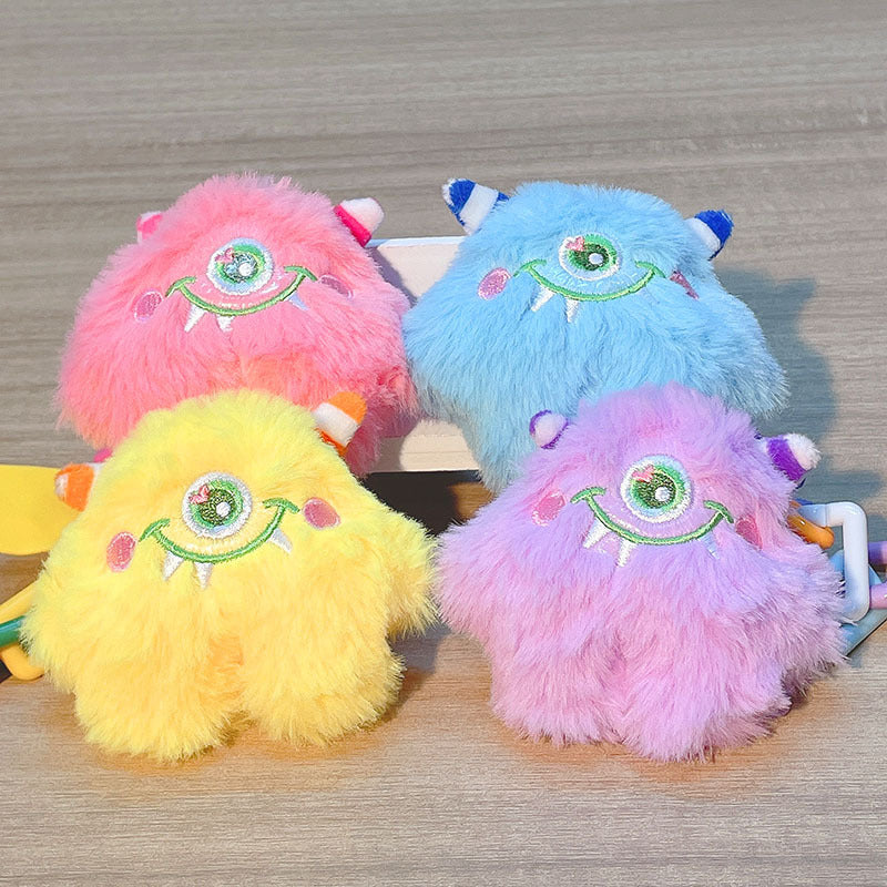 Cute Plush Monster Elf Mobile Phone Charm Small Pendant Creative Keychain Gift IP Authorization Ornaments