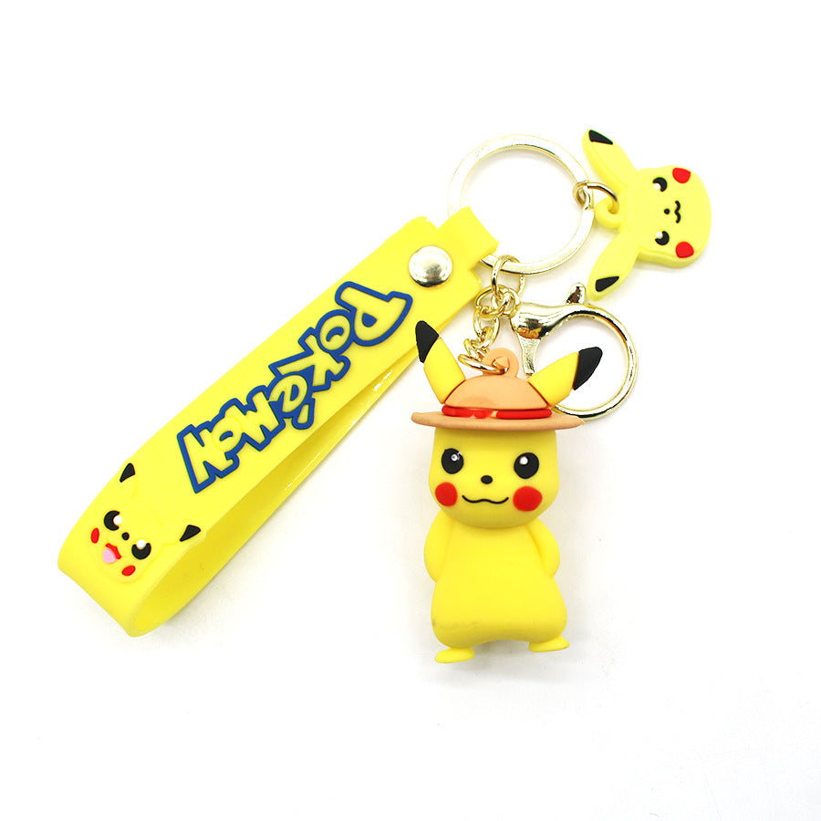 Cartoon Pokémon Pikachu Keychain Bag Schoolbag Cute Pendant Children's Gift Charm