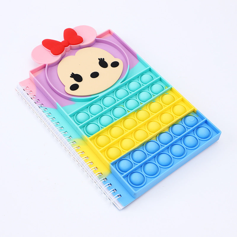 Decompression Bubble Loose-Leaf Notebook Silicone Cartoon Rat Killer Pioneer Hand Account Creative Gift