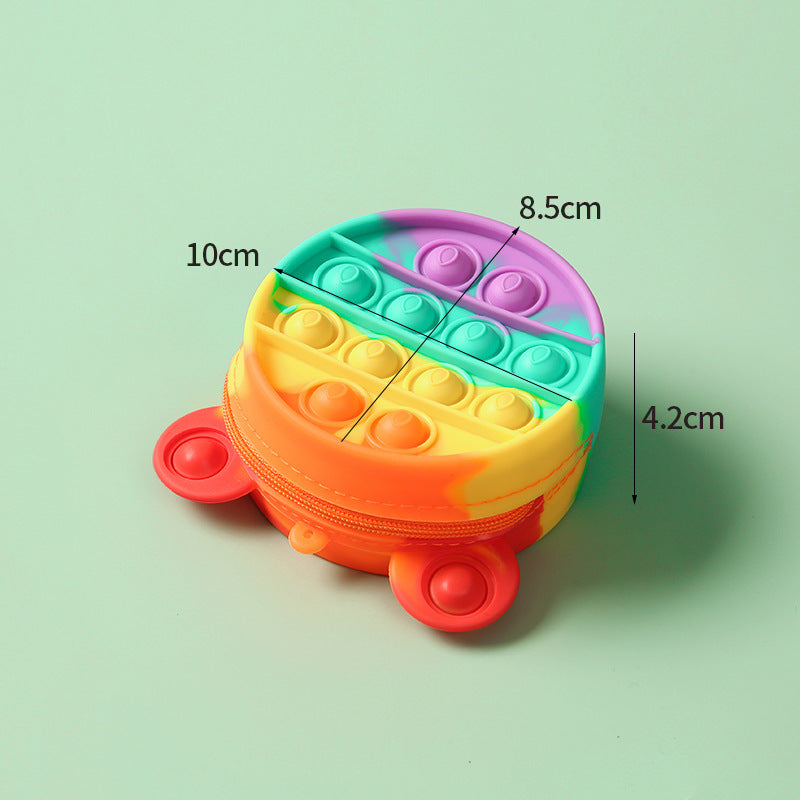 Silicone Coin Purse Deratization Pioneer Puzzle Pressure Relief Compressable Musical Toy Coin Purse