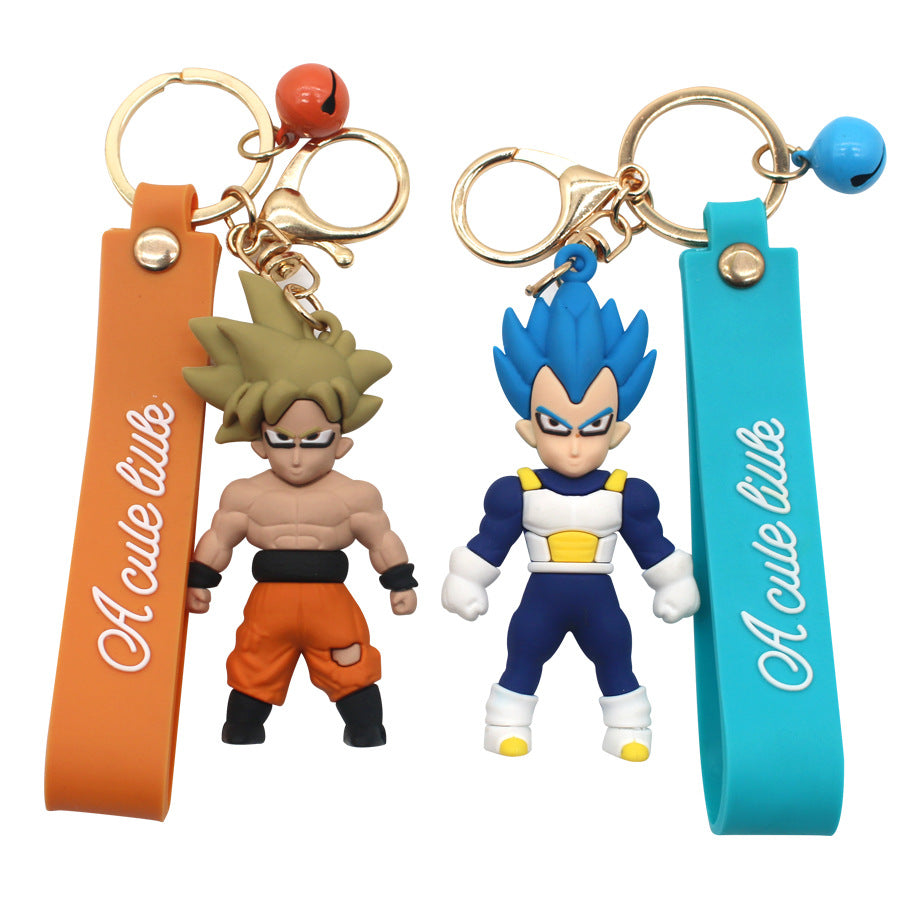 Dragon Ball Monkey King Keychain Vegeta Pendant Saiyan Creative Car Key Chain Cartoon Pendant