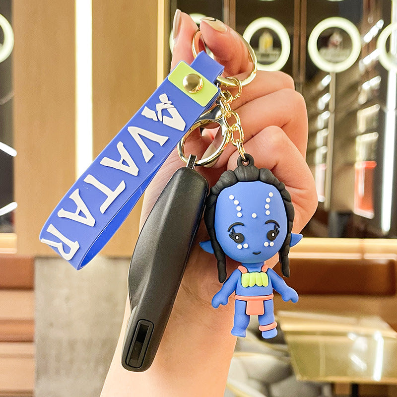 Cartoon Avatar Keychain Cute Pendant Epoxy Cartoon Doll Crane Machine Gift Key Chain Bag Ornaments