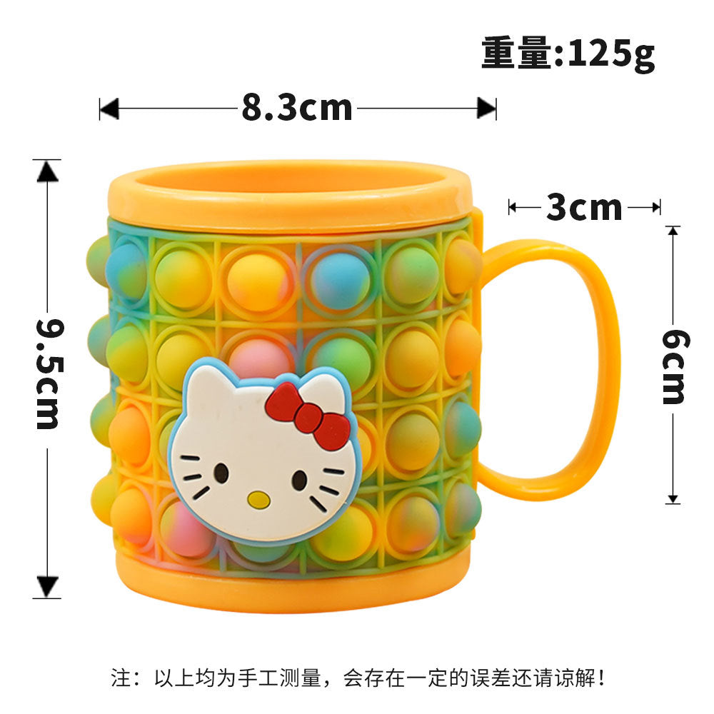 Cartoon Children's Mug Baby Drop-Resistant Wash Toothbrush Cup Cartoon Pattern PVC Mug