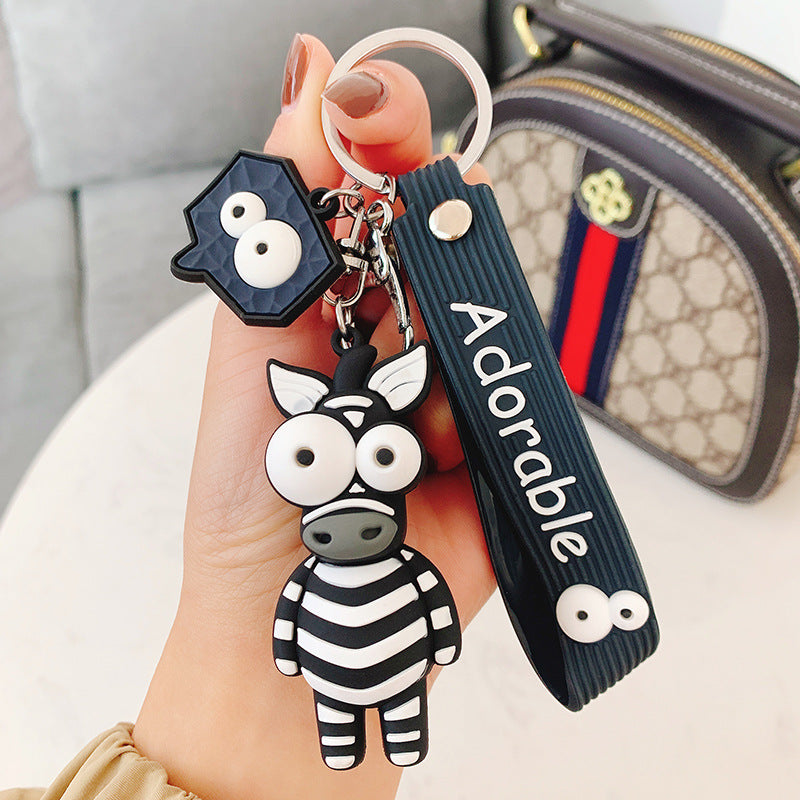 Eye-Popping Little Lion Doll Pendant Keychain Cartoon Cute Car Key Chain Student Ins Trendy Bag Ornaments