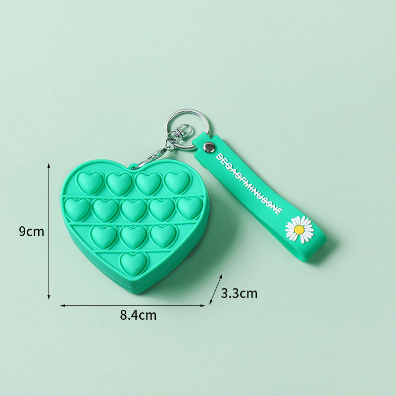 Silicone Deratization Pioneer Coin Purse Puzzle Pressure Relief Bubble Music Coin Purse Deratization Pioneer Keychain