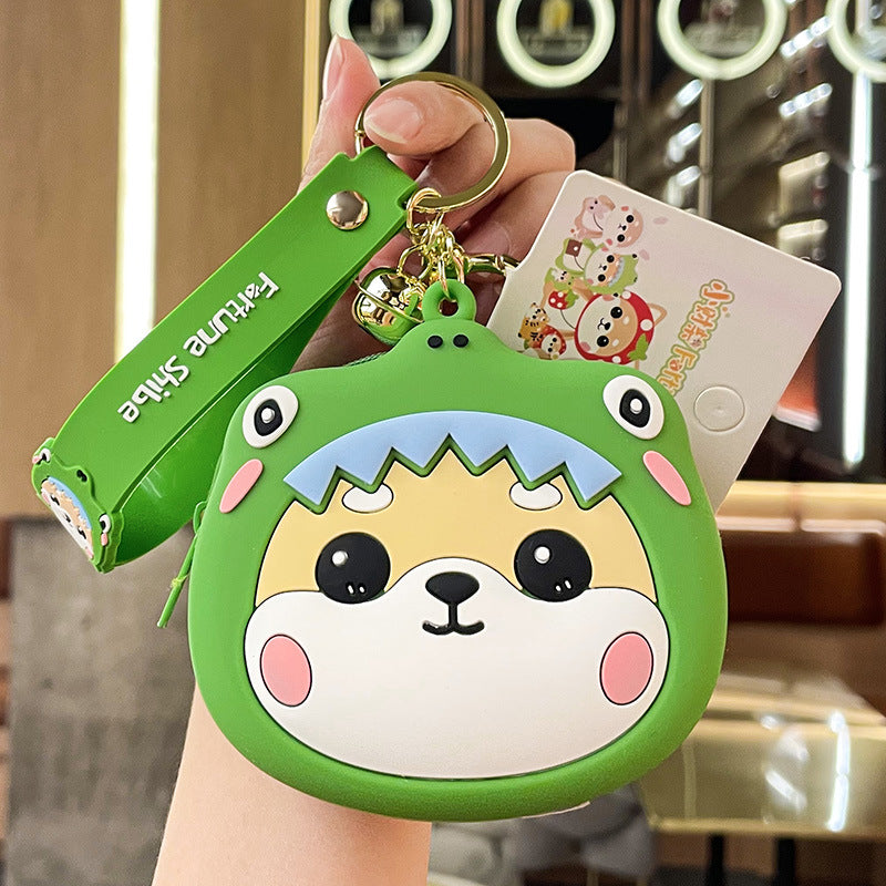 Silicone Small Caichai Coin Purse Keychain Cute Pendant Earphone Lipstick Pack Small Change Storage Gift