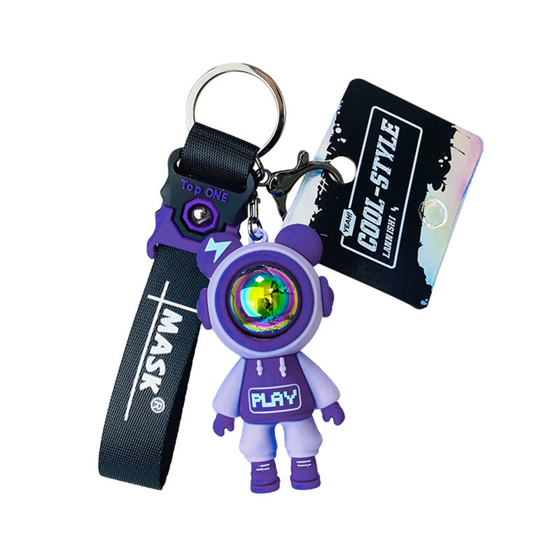 Creative Lightning Bear Keychain Pendant Cartoon Couple Small Gift Lovely Bag Ornaments Couple Key Chain Accessories