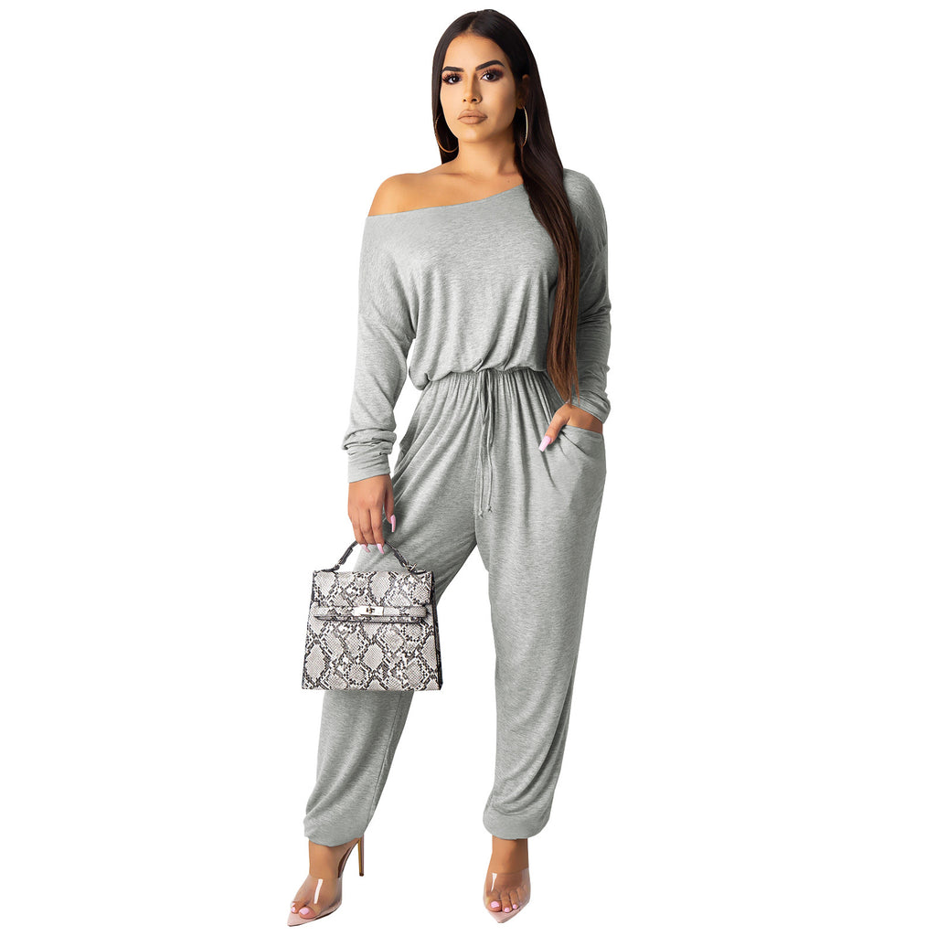 Classic Solid Color Jumpsuit