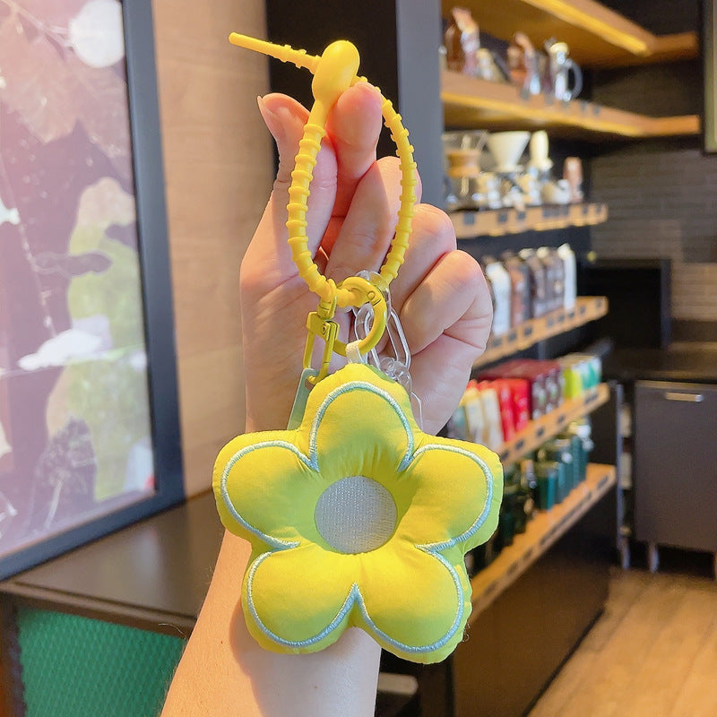 Creative Ins Style Fashion Fabric SUNFLOWER Keychain Pendant Female Lovely Bag Ornaments Car Key Chain