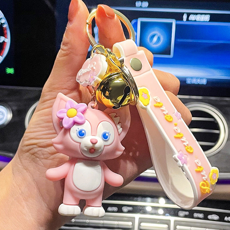 Linnabel Keychain Pendant Crane Machine High-End Accessories Couple Bags Fox Doll Car Key Ornament