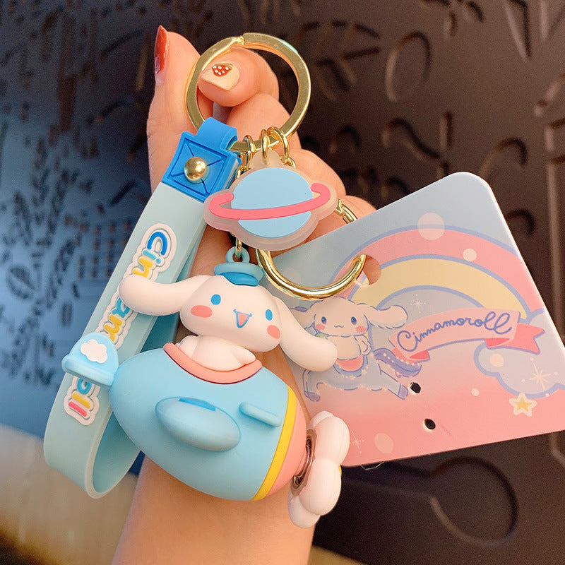 Cartoon Sanrio Big Ear Dog Keychain Pendant Creative Cute Car Key Chain Ornament Gifts