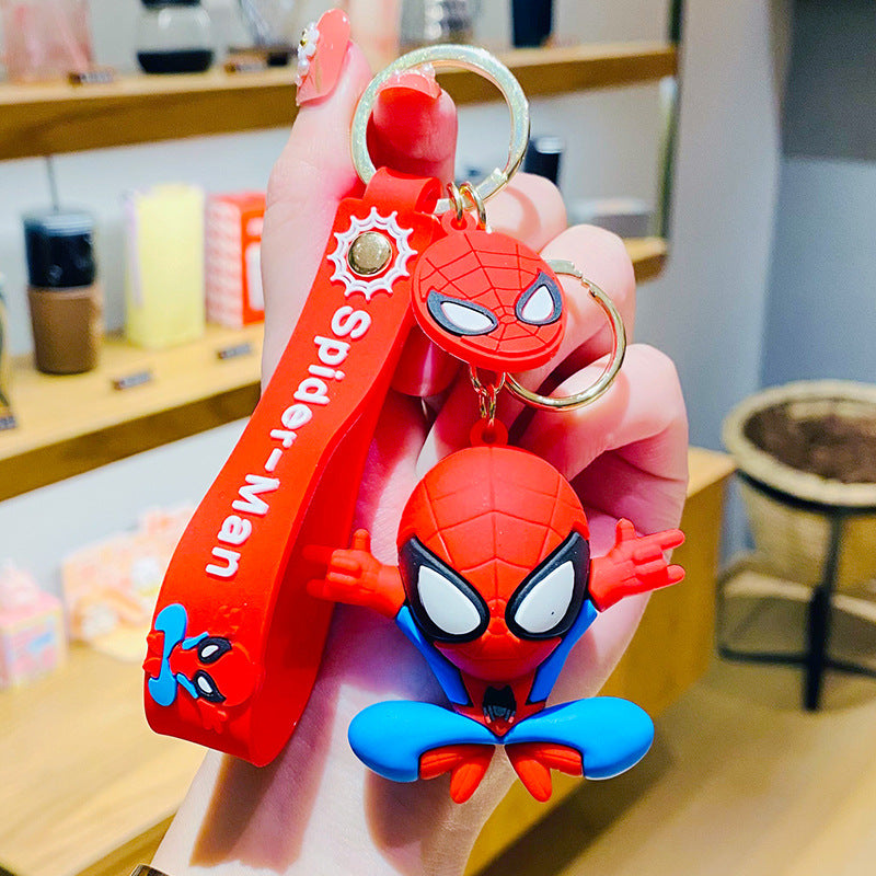 Creative Kweichow Moutai Spider-Man Handbag Pendant Car Key Chain Girl Heart Cute Hang Decorations Couple Gift Keychain