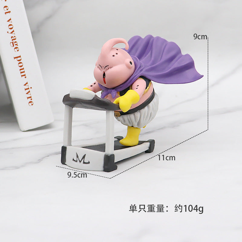 Dragon Ball GK Muscle Majin Boo Anime Garage Kits Model Furnishing Articles Gym Creative Spoof Figurine Doll