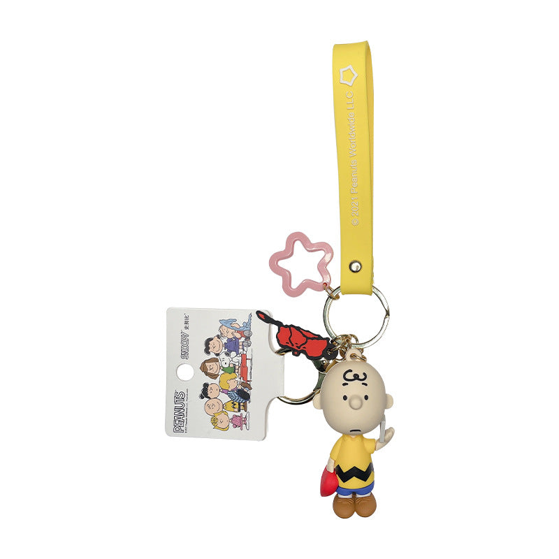 Cartoon Snoopy Second Generation Charlie Brown Doll Keychain Lovely Bag Pendant IP Authorized Ornaments