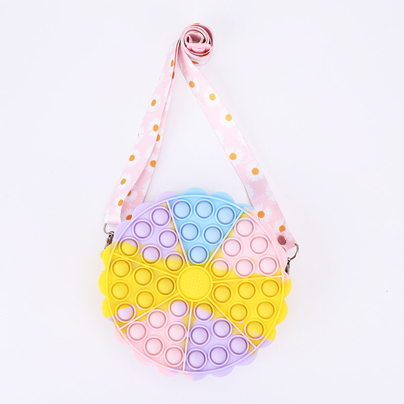 Large Crossbody Bag Toys Bag Silicone Squeeze Bubble Pressure Reduction Toy Mobile Phone Bag