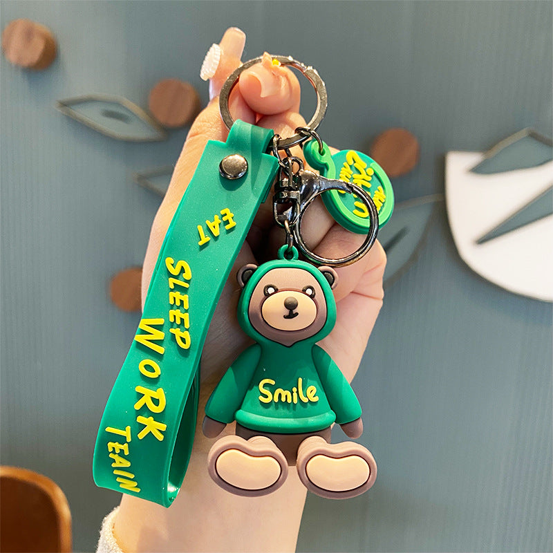 Creative Cartoon Sweater Bear Keychain Female Car Key Chain Accessories Couple Bags Pendant Small Gift