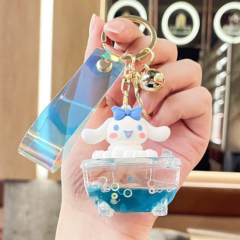 Acrylic Oil Entry Four Stars Sanrio Keychain Cute Jewelry Pendant Exquisite Bag Hanging Ornament Keychain