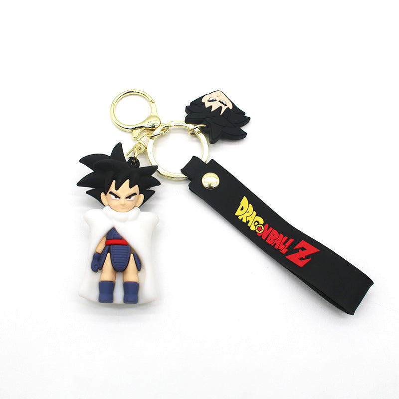 Dragon Ball Keychain Jibeta Wukong Key Pendants Sai Ya People Epoxy Doll Key Ring Bag Ornaments