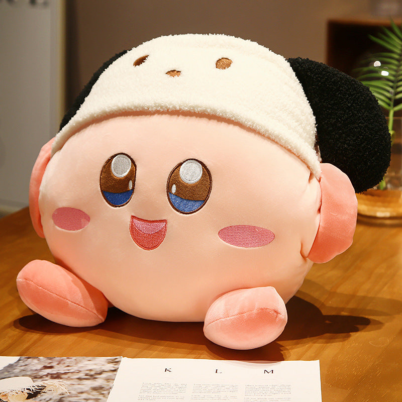 Creative Cartoon Kirby Three-in-One Doll Pillow and Blanket Anime Peripheral Secondary Plush Toy