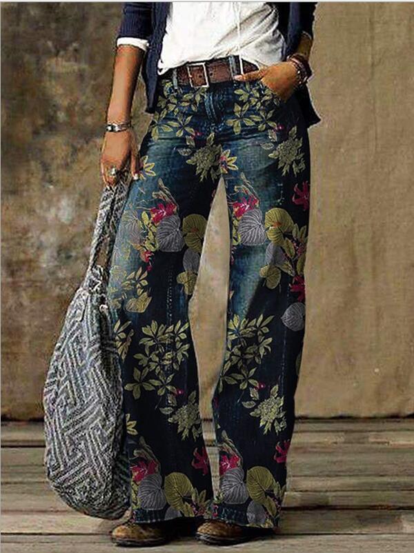 Large Size Women's Casual Pants Wide Leg Pants Trousers