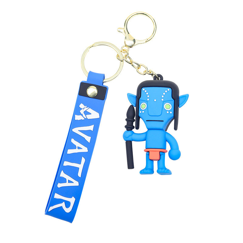 Cartoon Avatar Keychain Cute Pendant Epoxy Cartoon Doll Crane Machine Gift Key Chain Bag Ornaments