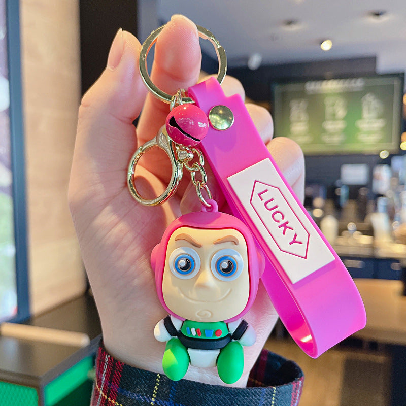 Cartoon Epoxy Big Eyes Hair Monster Keychain Cute Creative Doll Automobile Hanging Ornament Bag Ornament Gifts