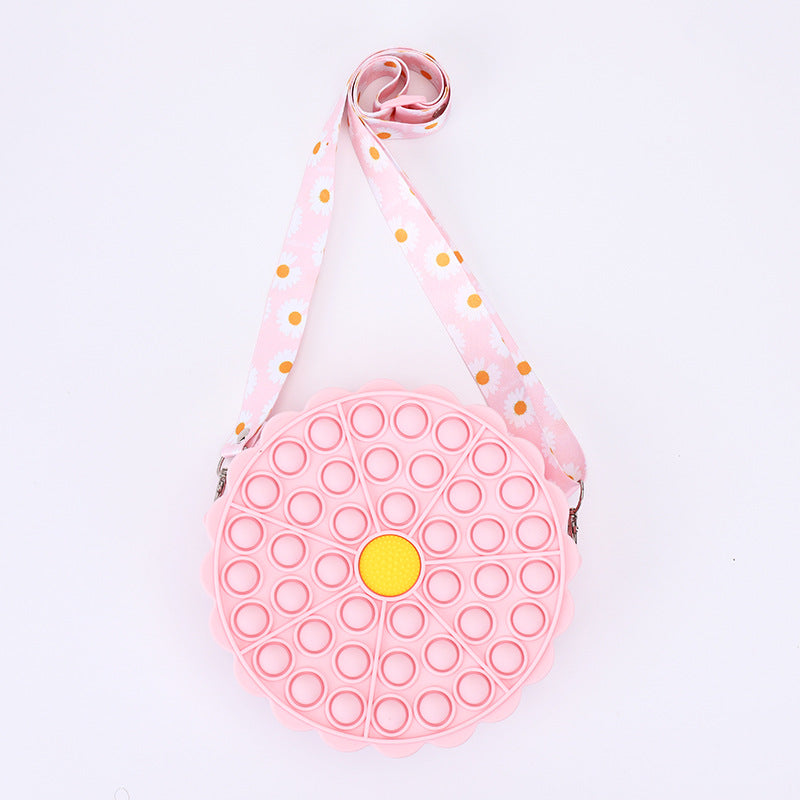 Large Crossbody Bag Toys Bag Silicone Squeeze Bubble Pressure Reduction Toy Mobile Phone Bag