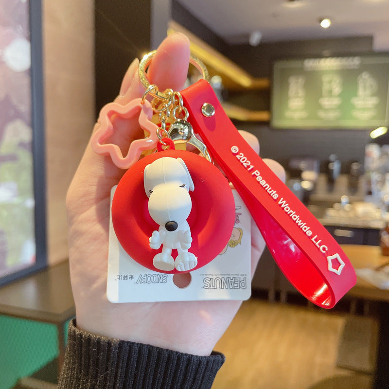 Cartoon Snoopy Second Generation Charlie Brown Doll Keychain Lovely Bag Pendant IP Authorized Ornaments