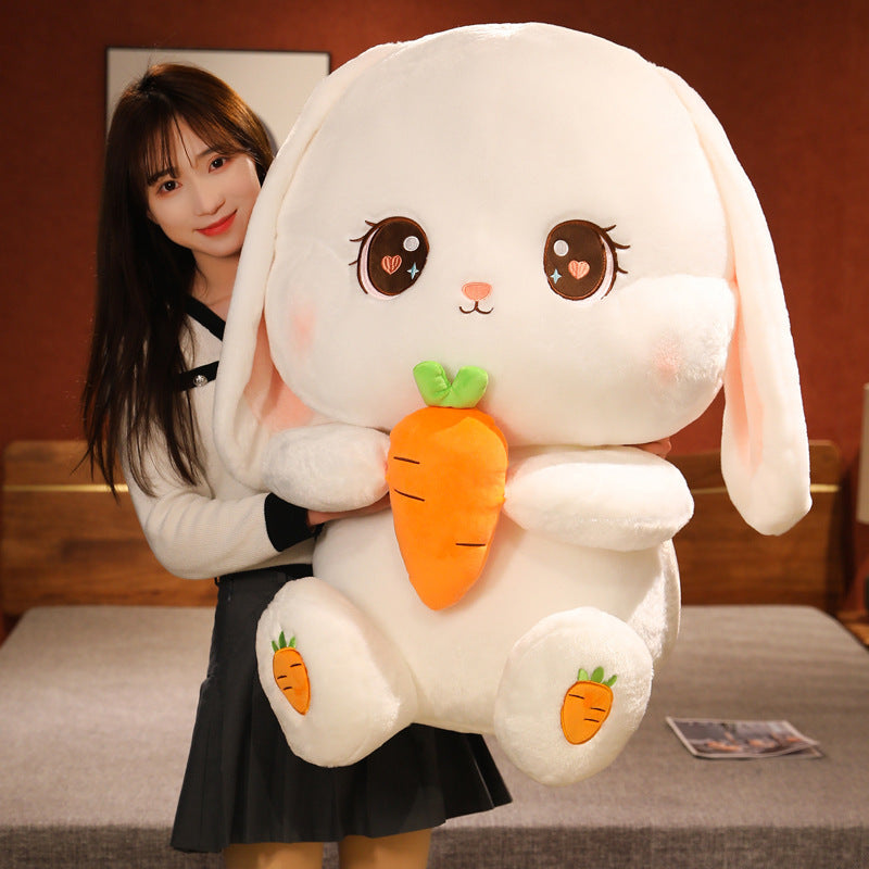 Big Ears Carrot Rabbit Doll Long Eared Rabbit Plush Toy Doll Doll Female Birthday Present