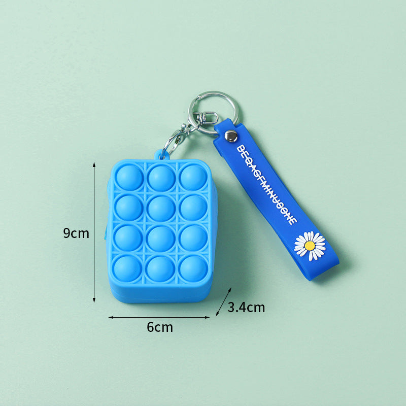 Silicone Deratization Pioneer Coin Purse Puzzle Pressure Relief Bubble Music Coin Purse Deratization Pioneer Keychain