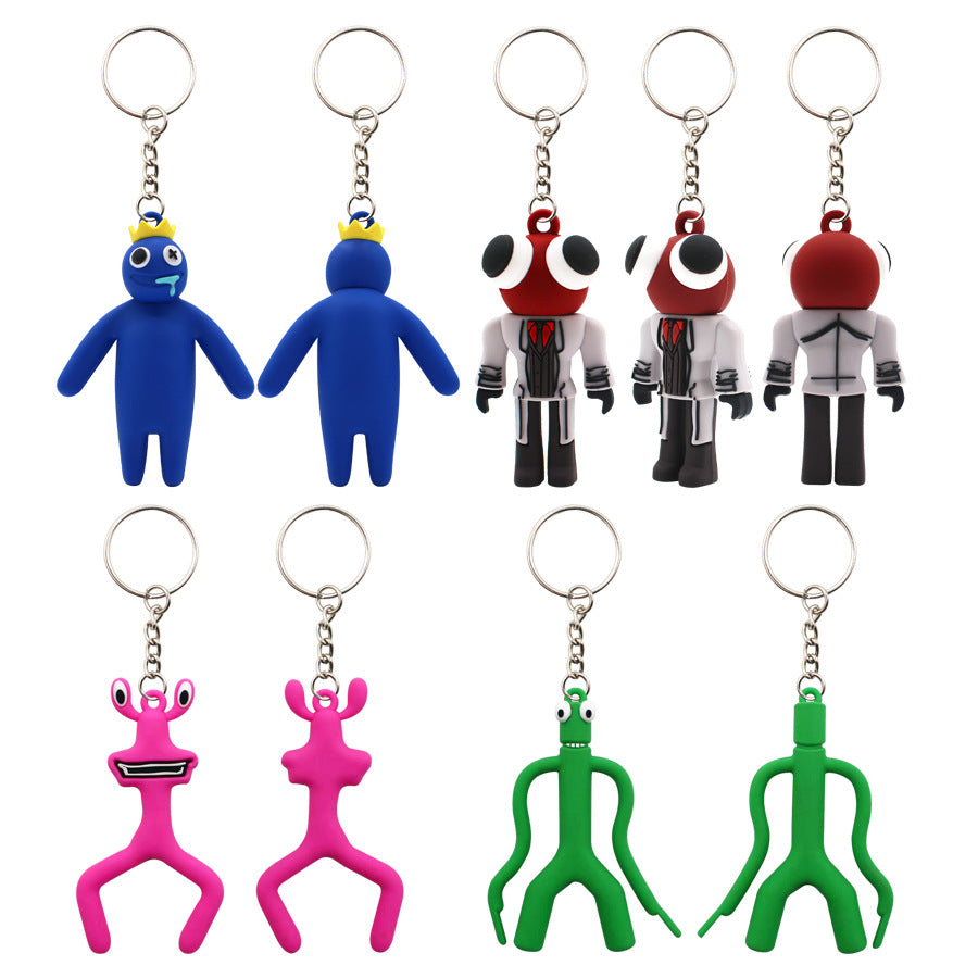 Rainbow Friends Partner Keychain Rainbow Friends Crown Small Blue Population Water Monster Black Ant Pendant