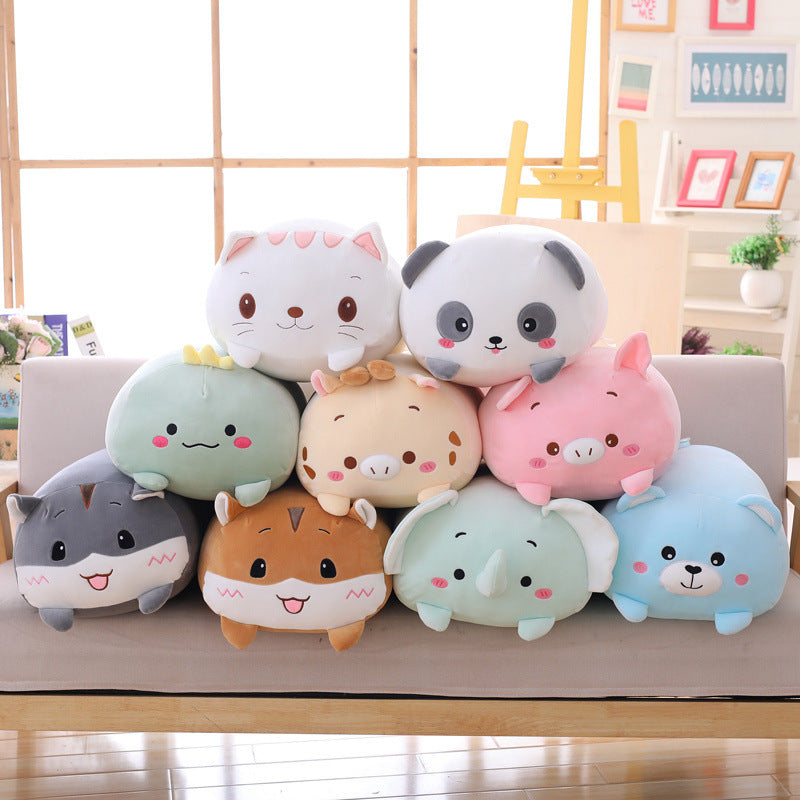 Cartoon Animal Long Pillow Plush Toy Doll Dumpling Pillow Gift Girl Cute Toy