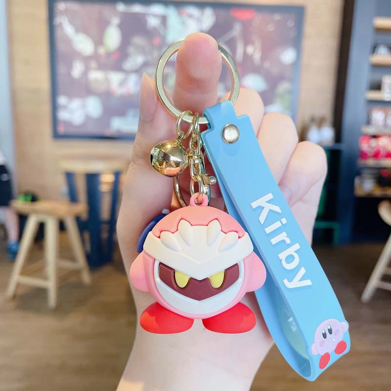 Cartoon Kirby New Year Keychain Cartoon Doll Key Chain Automobile Hanging Ornament Bag Ornament Gifts