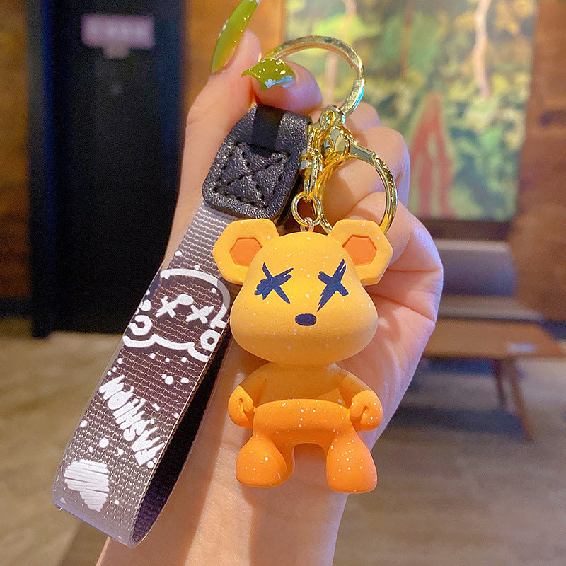 Cartoon Color-Changing Bear Keychain Accessories Couple Car Key Chain Pendant Bag Hanging Ornament Little Creative Gifts