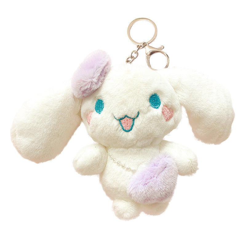 Creative Plush Big Ear Dog Doll Keychain Pendant Cute Exquisite Car Key Chain Bag Small Ornaments