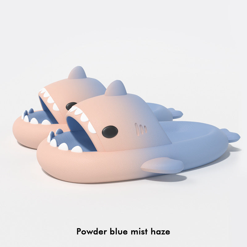 Gradient Shark Slippers for Women Cute Summer Indoor Home Home Bath Non-Slip Couple Outdoor Sandals for Men