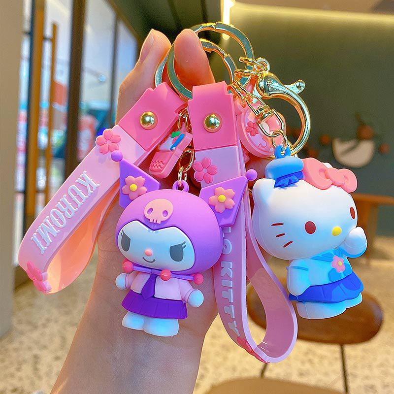 Cartoon Sanrio Sakura Diary Series Car Key Ring Creative Lovely Bag Ornaments Female Exquisite Key Chain