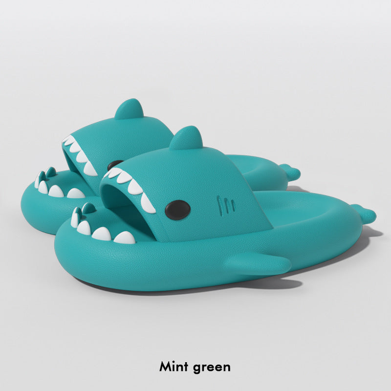 Gradient Shark Slippers for Women Cute Summer Indoor Home Home Bath Non-Slip Couple Outdoor Sandals for Men