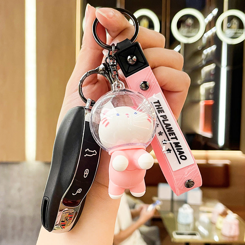 Mask Space Kitten Key Buckle Cute Automobile Hanging Ornament Exquisite Bag Ornaments Crane Machine Gift