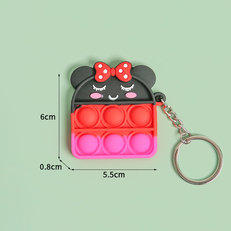 Mini Pendant Toy Rat Killer Pioneer Keychain Bubble Music Puzzle Pressure Relief Silica Gel Key Chain