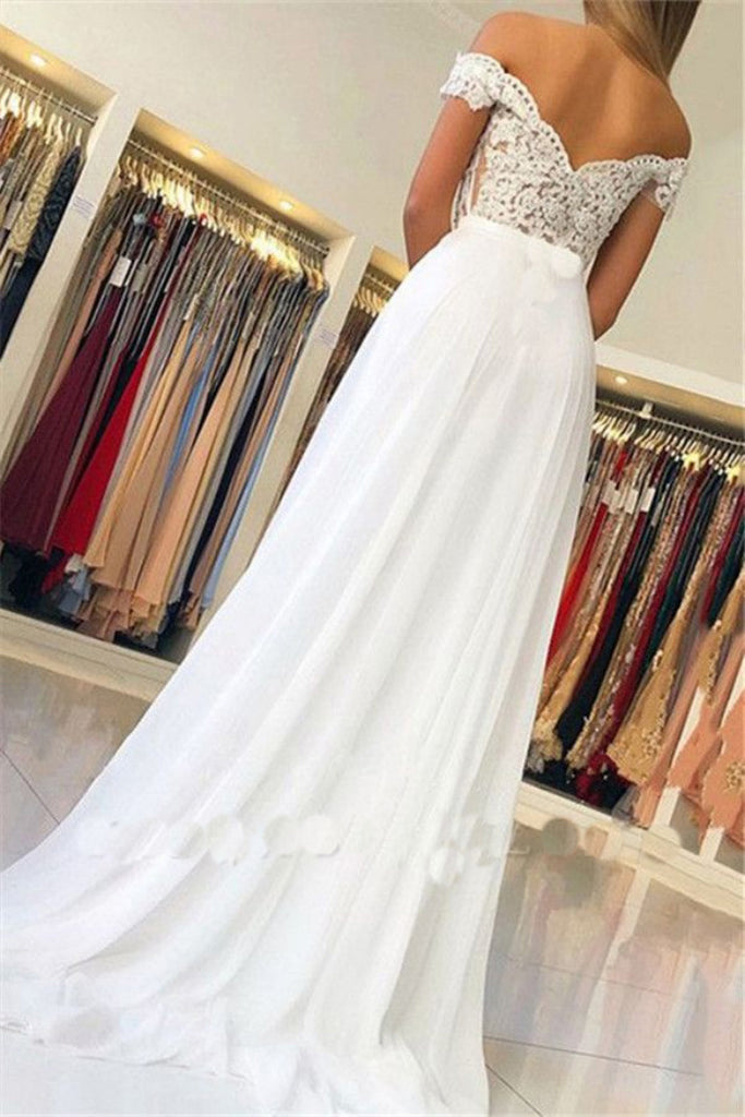 off-Shoulder off-the-Shoulder Dress Sexy White Lace Dress