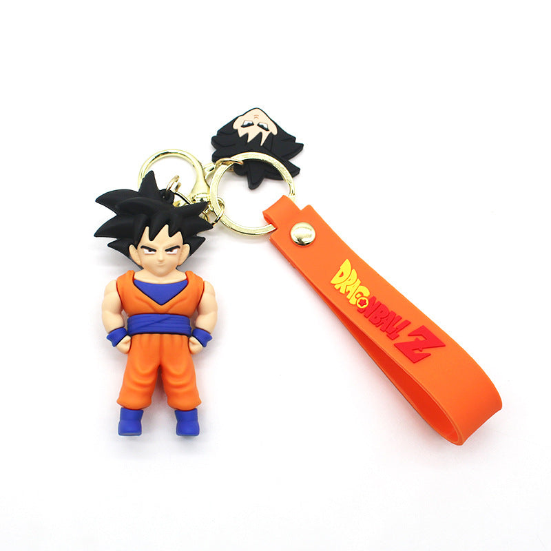 Dragon Ball Keychain Jibeta Wukong Key Pendants Sai Ya People Epoxy Doll Key Ring Bag Ornaments