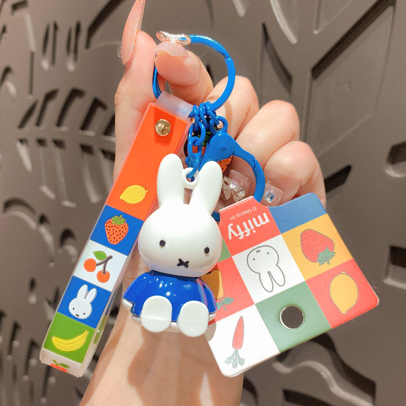 Cartoon Classic Miffy Cute Doll Keychain Couple Schoolbag Pendant Car Key Chain Small Gift