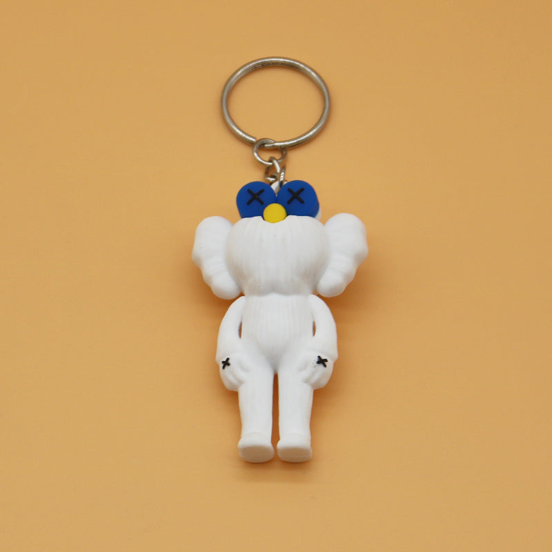 Cool Popular Brand Couple Sesame Street Key Ring KAWS Key Chain Simple Doll Pendant Bag Ornaments Small Gift