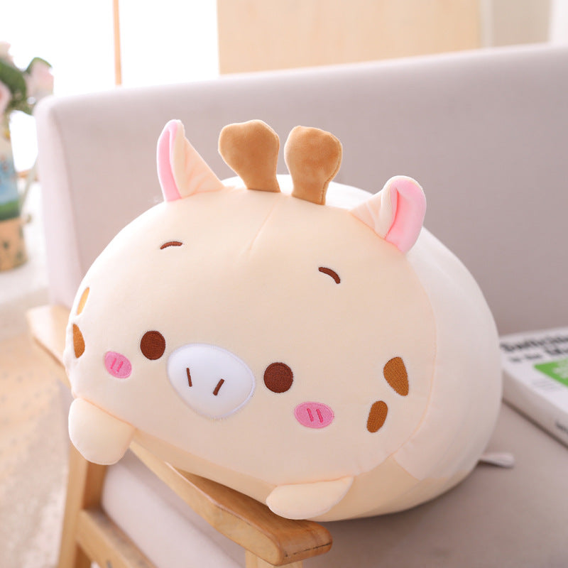 Cartoon Animal Long Pillow Plush Toy Doll Dumpling Pillow Gift Girl Cute Toy