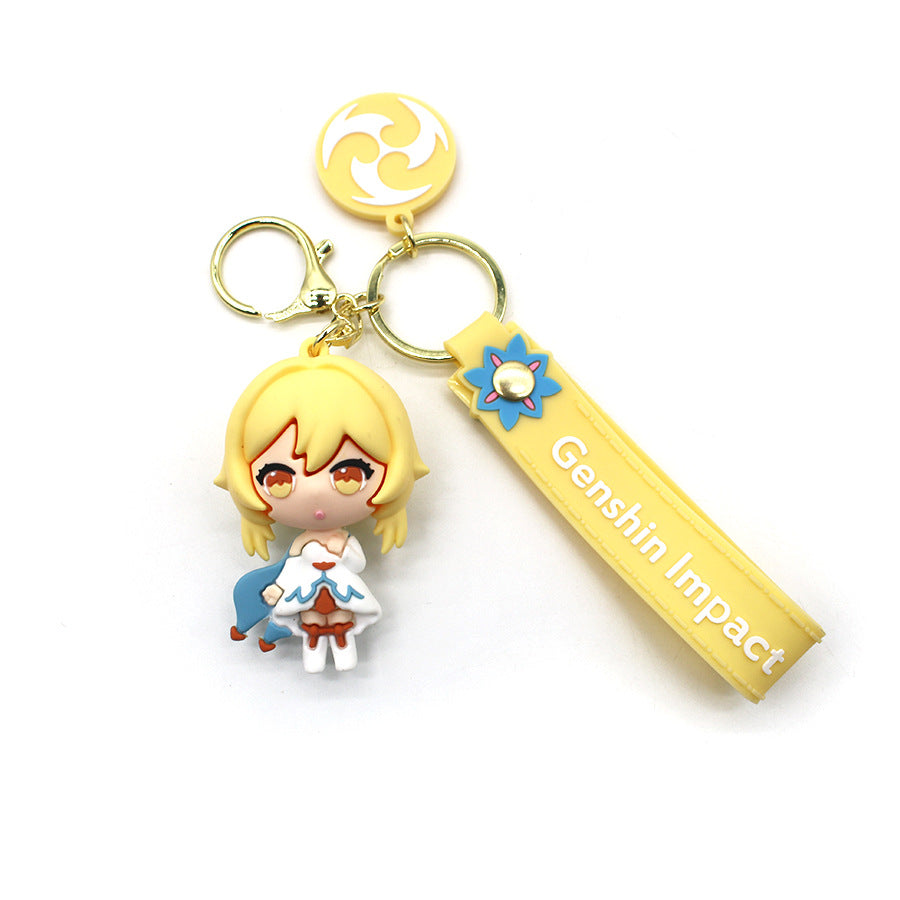 Cartoon Cute Version Original God Yuan God Keychain 12 Cute Goddess Key Chain Cartoon Doll Ins Couple Pendant